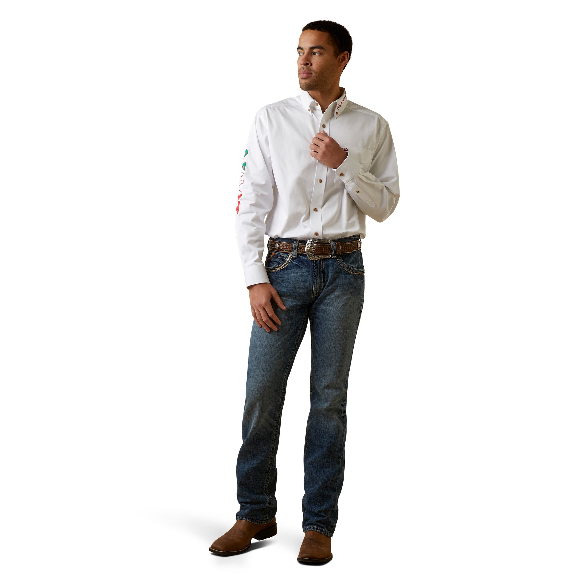 Ariat Mexico Shirt White Classic Fit