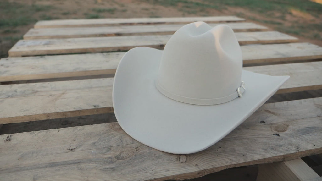 STETSON BRENHAM 4X WHITE IVORY COWBOY HAT