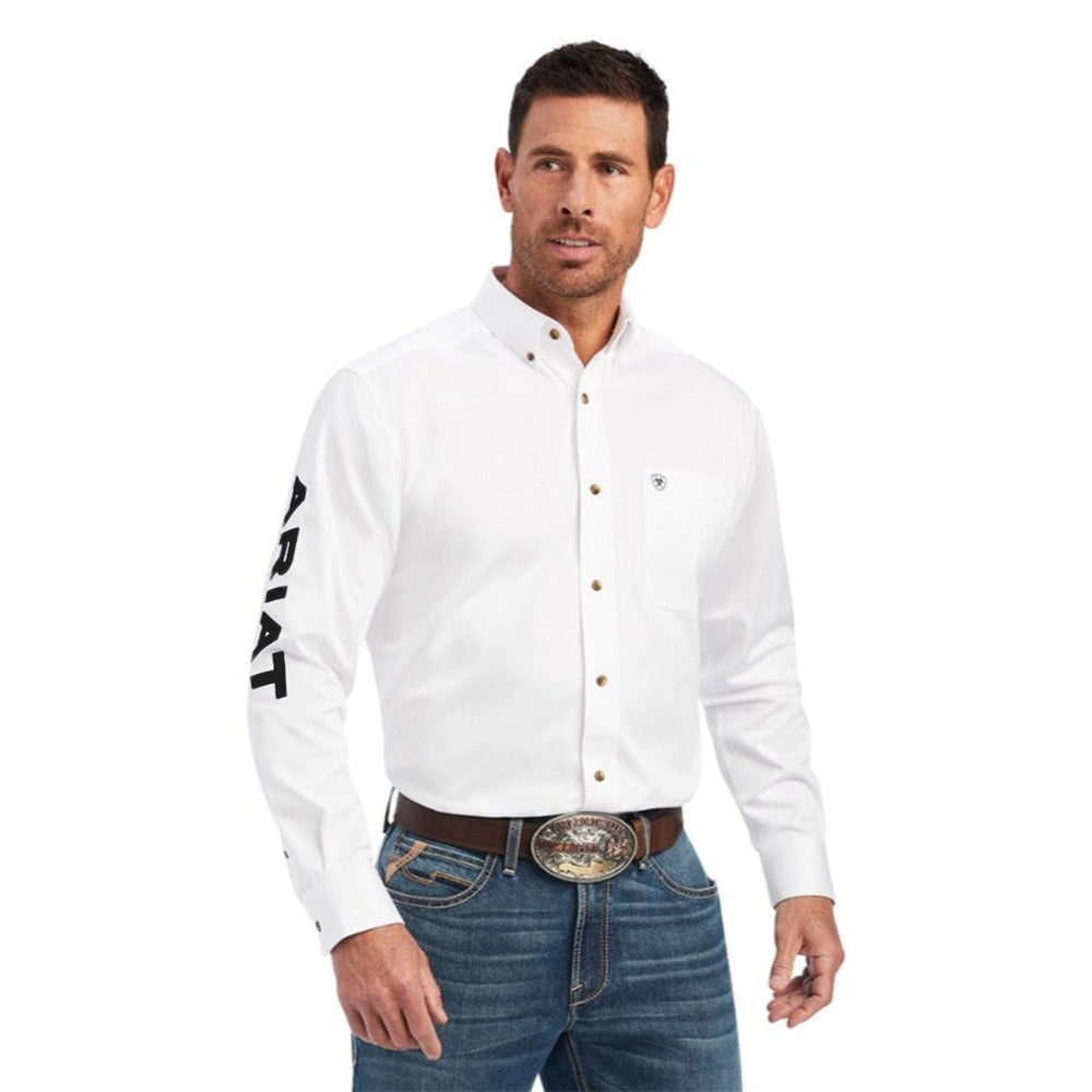 camisa ariat blanca de hombre